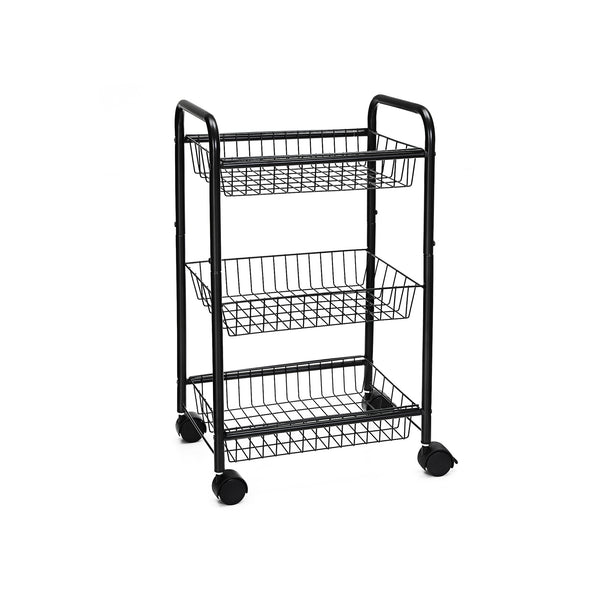 SONGMICS 3-Tire Metal Rolling Cart UBSC03BK