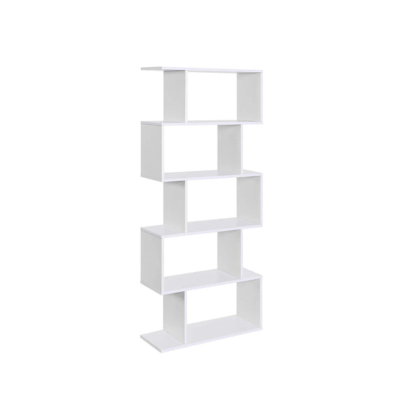 VASAGLE 5-Tier Display Shelf and Room Divider ULBC62WT
