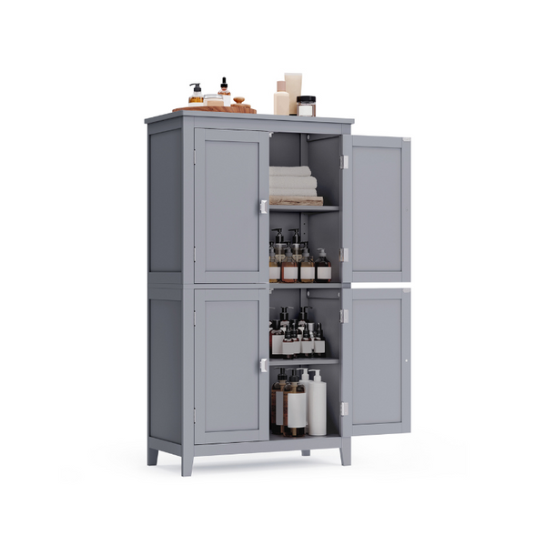 VASAGLE Freestanding Bathroom Floor Storage Cabinet with 4 Doors UBBC552P36