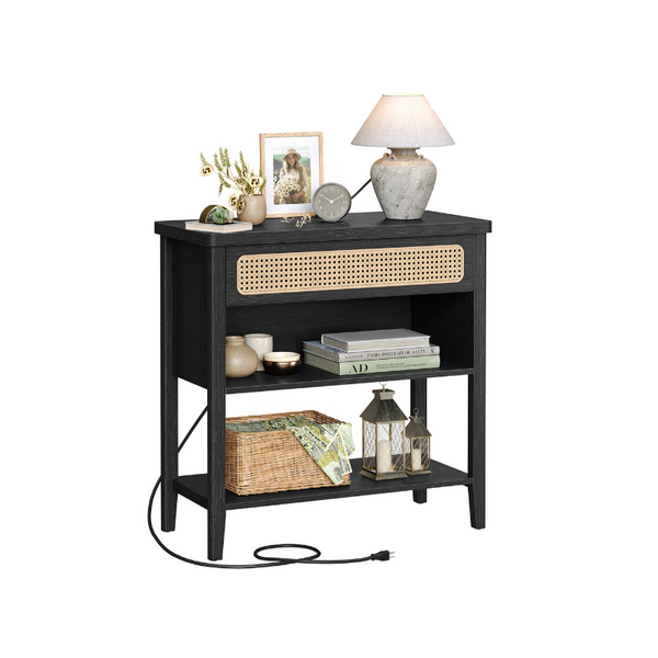 VASAGLE Console Table with Power Outlets ULNT140B21