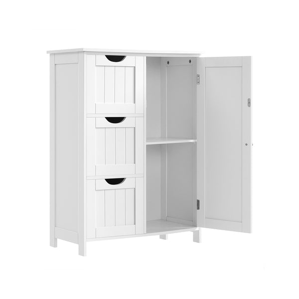 VASAGLE Bathroom Storage Cabinet with 3 Large Drawers UBBC49WT