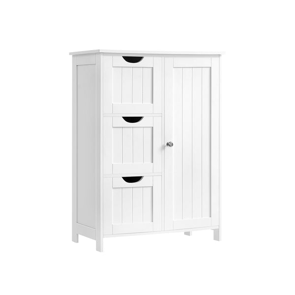 VASAGLE Bathroom Storage Cabinet with 3 Large Drawers UBBC49WT