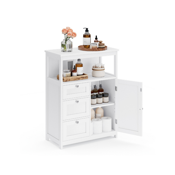 VASAGLE Bathroom Floor Storage Cabinet White UBBC542P31V1