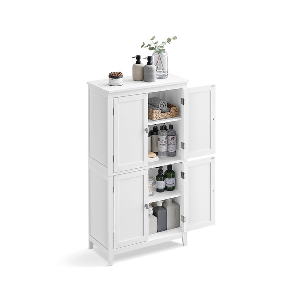 VASAGLE Helan Collection - Freestanding Bathroom Floor Storage Cabinet with 4 Doors UBBC552P31