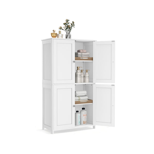 VASAGLE VASAGLE Floor Storage Cabinet with Adjustable Shelves and Doors UBBC553WH01S