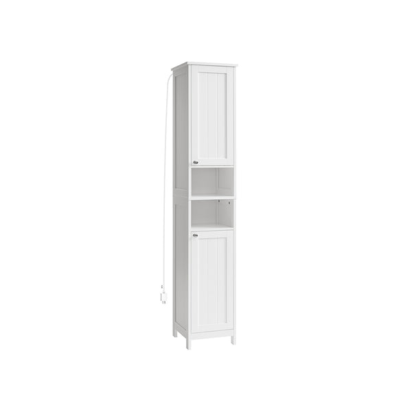 VASAGLE Narrow Cabinet with Adjustable Shelves UBBC566W02