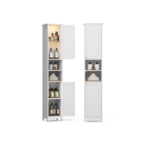 VASAGLE Narrow Cabinet with Adjustable Shelves UBBC566W02