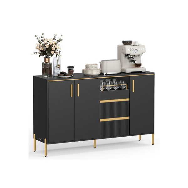 VASAGLE Kitchen Cabinet with Drawers, Adjustable Shelf UBBC691B01