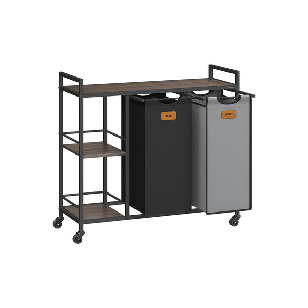 VASAGLE Rolling Laundry Cart with Shelves UBLH311B02