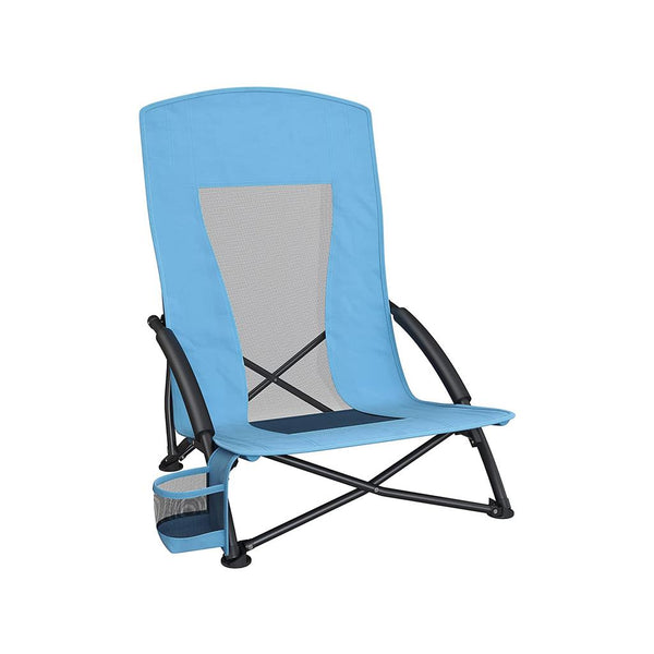 SONGMICS Portable Beach Chair with High Backrest UGCB61BU