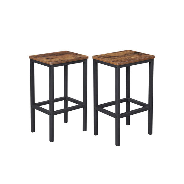 VASAGLE Set of 2 Industrial Bar Stools ULBC65X