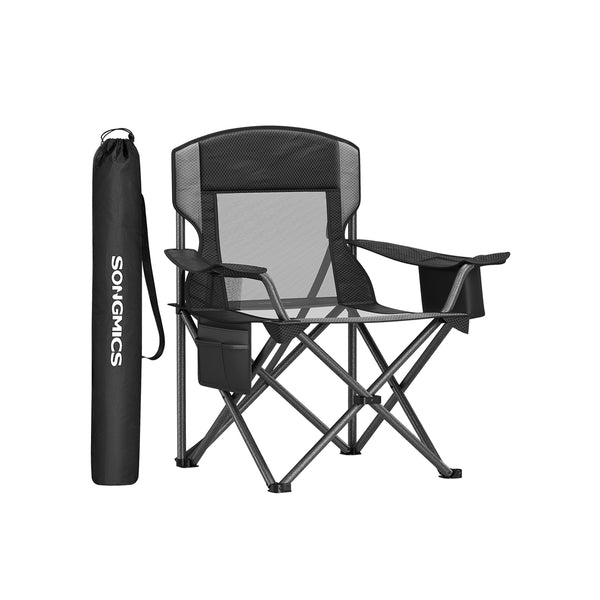 SONGMICS Folding Camping Chair with Adjustable Armrests UGCB060B01