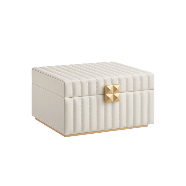 SONGMICS HOME ANAH Collection - 2-Tier Jewelry Box with Mirror UJBC182W01