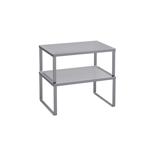 SONGMICS Set of 2 Cabinet Shelf Organizers UKCS01SV