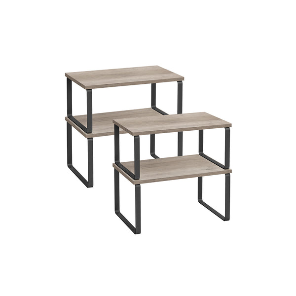SONGMICS Set of 4 Cabinet Organizer Shelf UKCS021X02