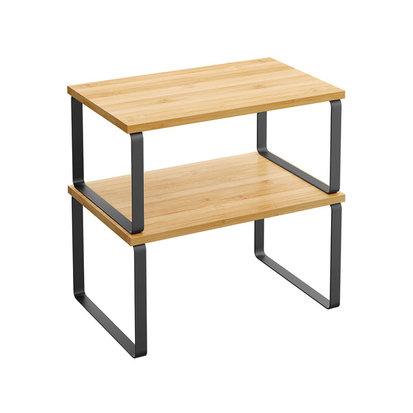 SONGMICS Set of 2 Kitchen Counter Shelves UKCS02NB