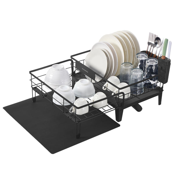 SONGMICS Dish Kitchen Dish Rack with Drainboard UKCS552B01