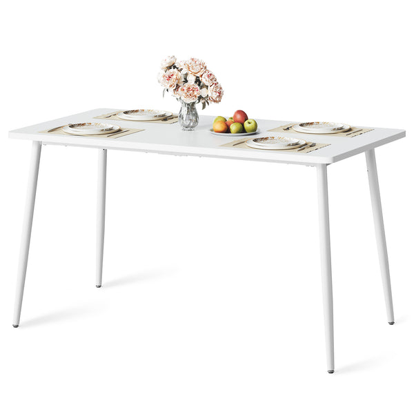 VASAGLE 55.1" Dining Table for 4-6 People, Modern Kitchen Table UKDT100W101S