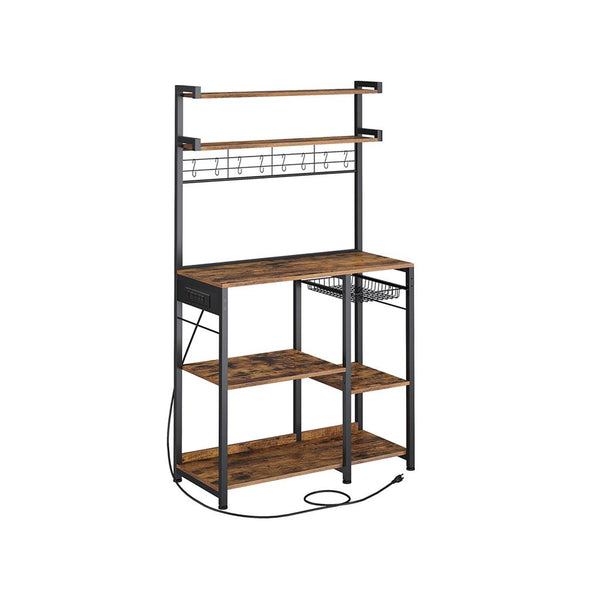 VASAGLE Bakers Rack with 4 AC Outlets UKKS031K01