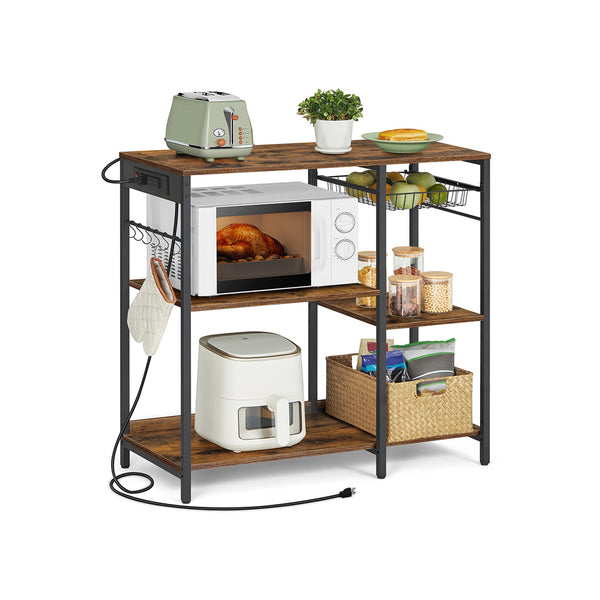 VASAGLE Baker's Rack with Charging Station UKKS036K01