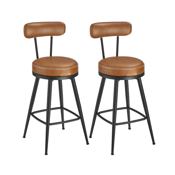 VASAGLE EKHO Collection - Swivel Bar Stools with Backs ULBC089K01