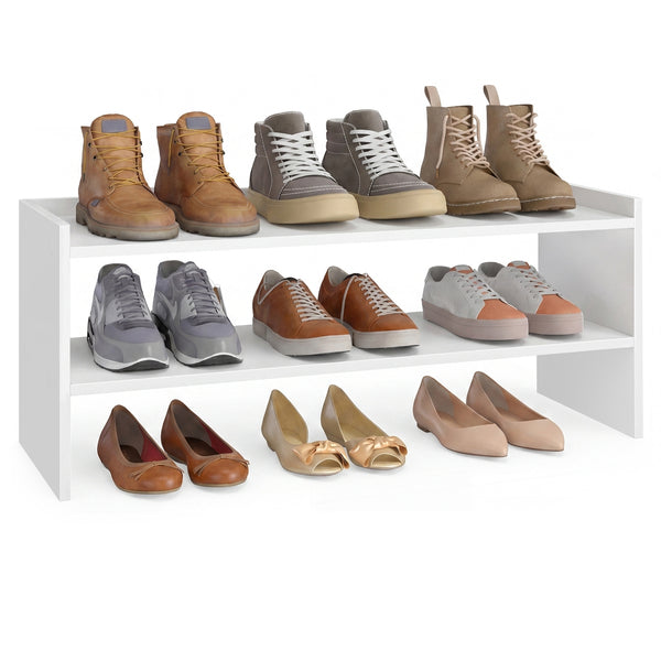 VASAGLE Stackable shoe rack shelf for closet or entryway ULBS060WZ01S