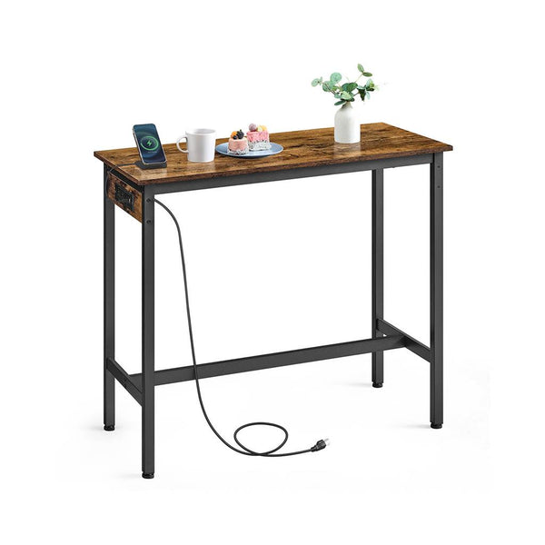 VASAGLE Bar Table with Charging Station ULBT101K01