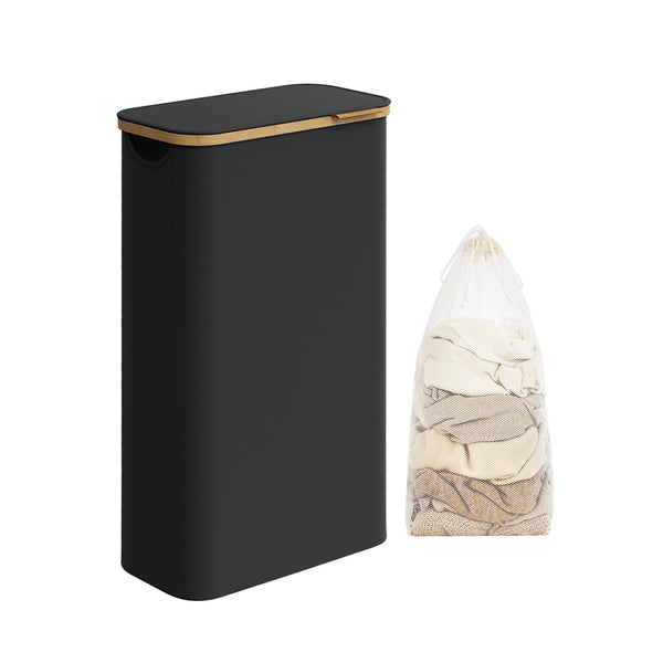 SONGMICS Laundry Hamper with Lid, Slim Laundry Basket ULCB506B01