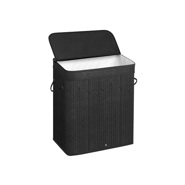 SONGMICS Dirty Clothes Storage Basket with Lid Liner (100 L) ULCB63H