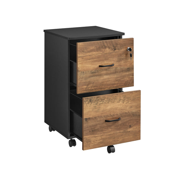 VASAGLE 2-Drawer Locking file cabinet with drawers for home office ULCD027B01