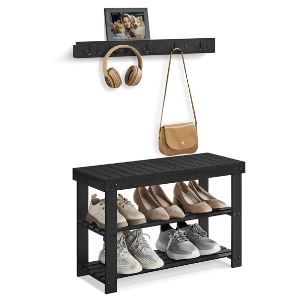 SONGMICS Hall Tree with Bench ULCR004B01V1