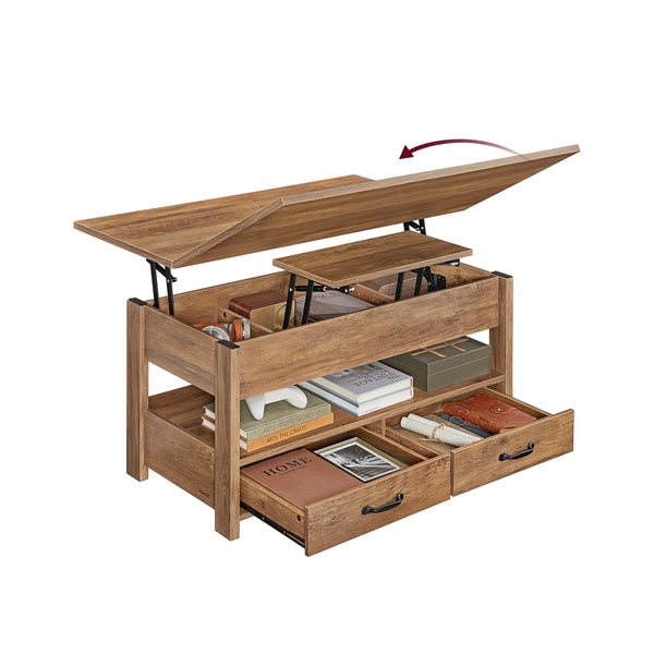 VASAGLE VASAGLE Lift Top Coffee Table, Center Table with Storage ULCT254K01