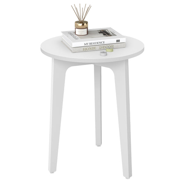 VASAGLE Maezo Collection - Small Side Table, Round End Table, Nightstand with Tapered Legs ULET237WB01S