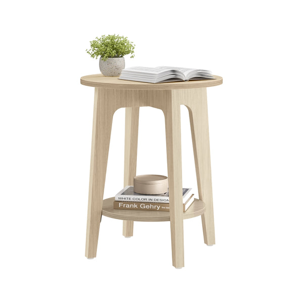 VASAGLE Maezo Collection - Small Round End Table with Lower Shelf ULET283N01