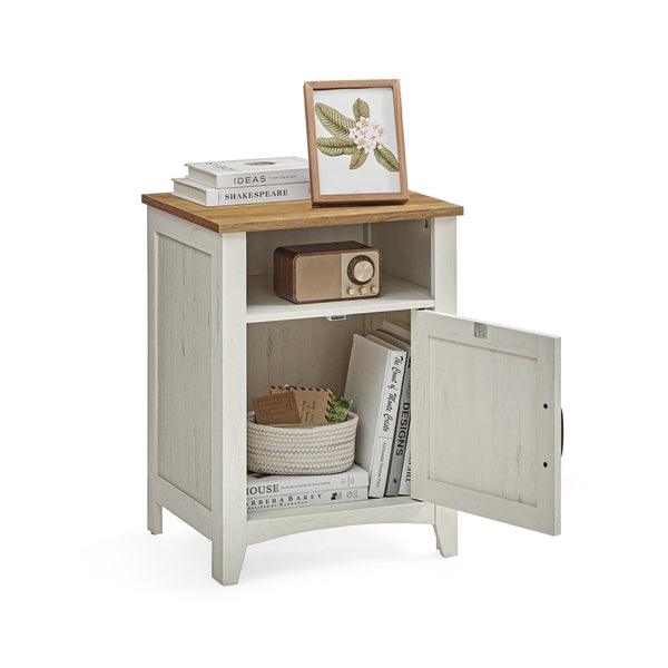VASAGLE Liry Collection - Farmhouse Nightstand with Barn Door ULET609K41
