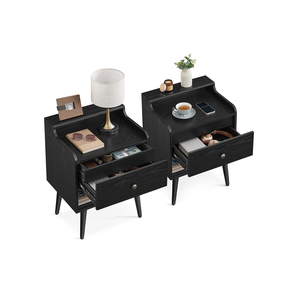 Bedside Tables with Hidden Drawers