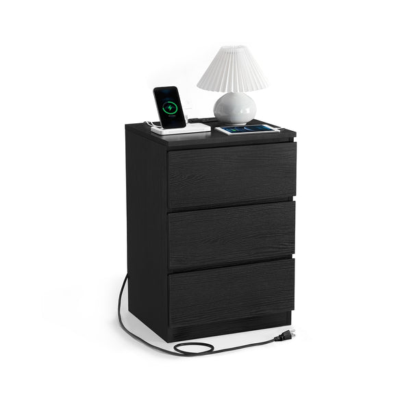 VASAGLE Kailyn Collection - Nightstand with Charging Station ULET631B58