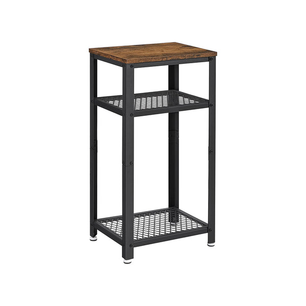 VASAGLE Tall Side Table with 2 Mesh Shelves ULET75BXV1