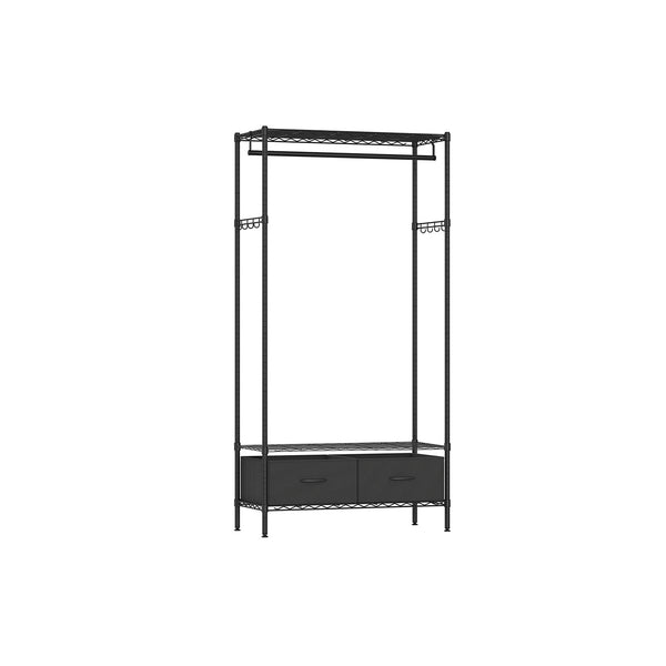 SONGMICS Clothes Rack with Mesh Shelf and Drawers ULGR411B02