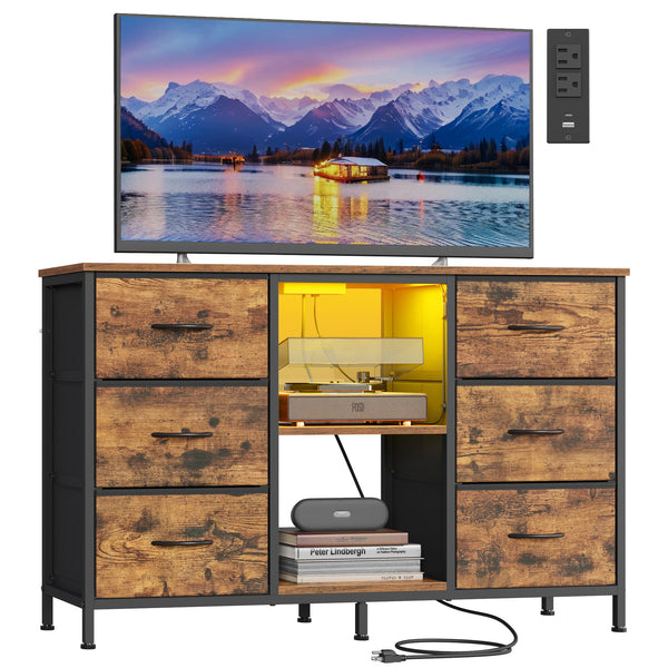 SONGMICS BELLAH Collection - TV Stand with drawers and shelves for bedroom or lounge ULGS032K101S