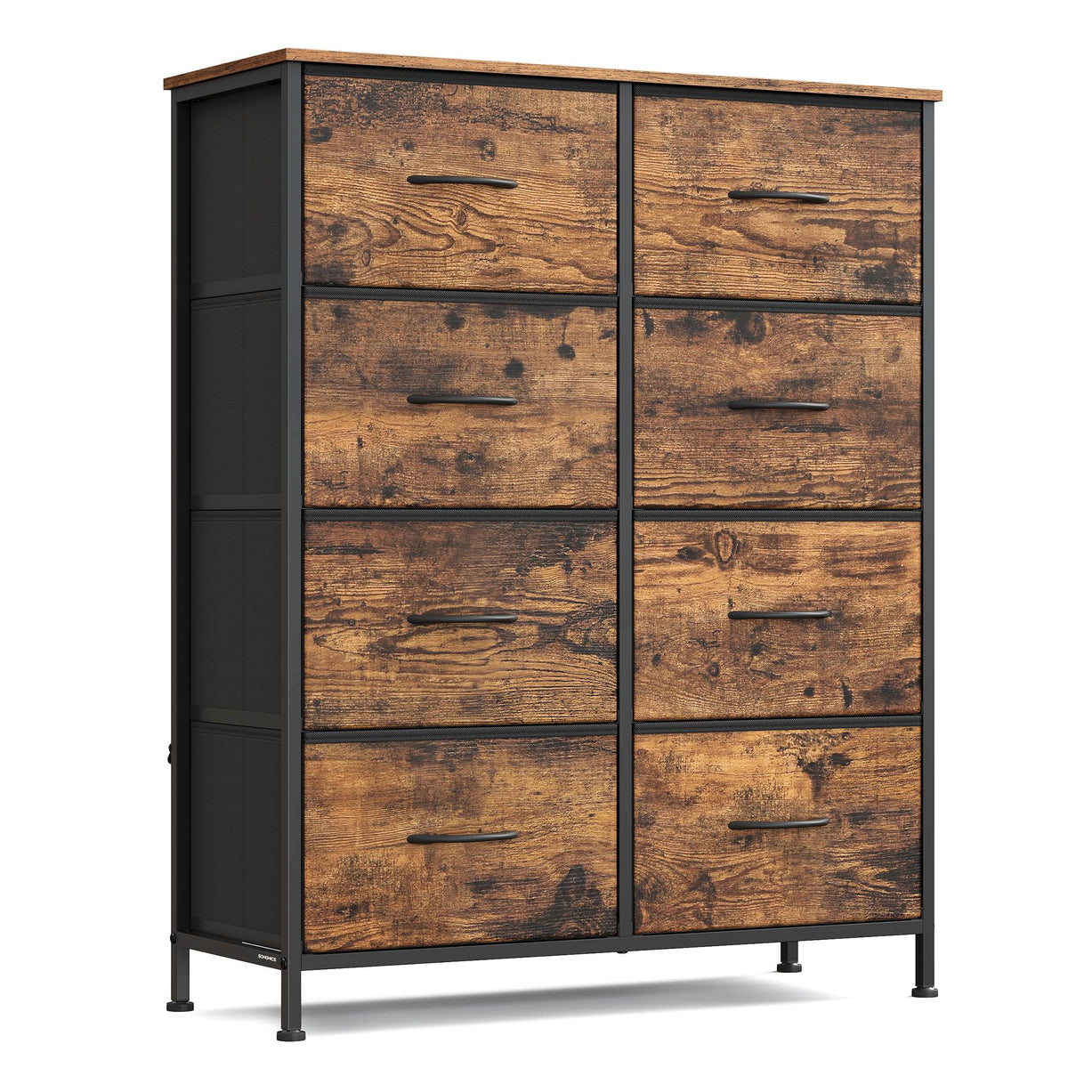SONGMICS Opslagkabinet, Dubbel-deurs Vloerkast Met Magnetische Sluiting Verstelbare Plank Stalen Frame Industriele Stijl Ruimtebesparend Rustiek Bruin En Zwart Lsc102b01 SONGMICS Opslagkabinet, Dubbel-deurs Vloerkast Met Magnetische Sluiting Verstelbare Plank Stalen Frame Industriele Stijl Ruimtebesparend Rustiek Bruin En Zwart Lsc102b01