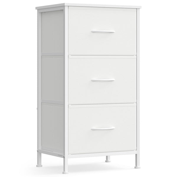 SONGMICS Dresser for Bedroom, Small Dresser with 3 Fabric Drawers ULGS313W01S