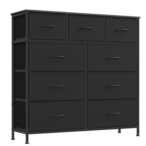 SONGMICS Wide Fabric Bedroom Storage Organizer with 9 Drawers ULGS324B01S