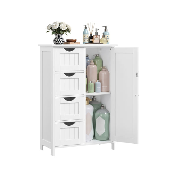 VASAGLE Sofie Collection - Storage Cabinet with Drawers, Freestanding Floor Cabinet with Door ULHC041WH01S