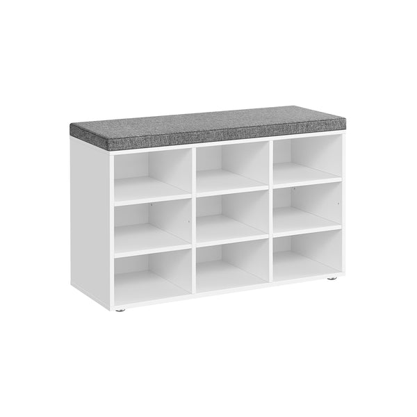 VASAGLE Storage Bench with Padded Seat ULHS009W14