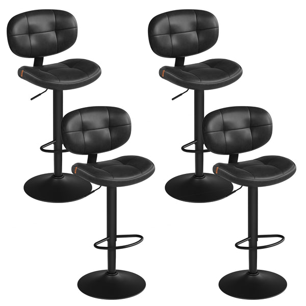 VASAGLE Bar Stools, Height Adjustable Kitchen Barstools ULJB150B101S-2J