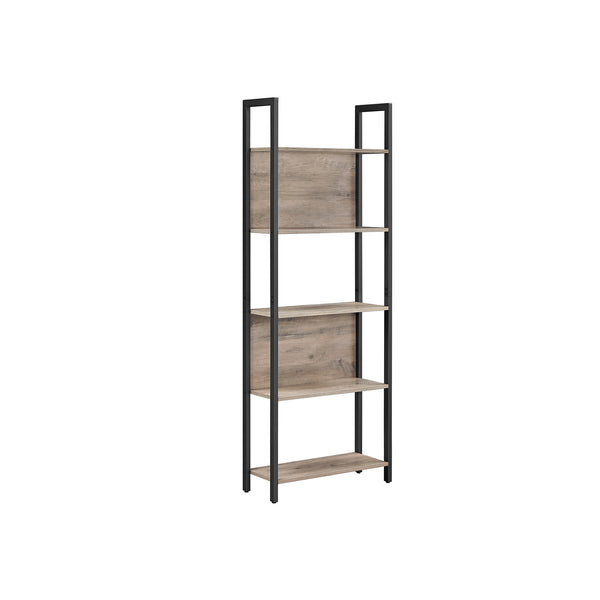 VASAGLE Bookcase with 5 Shelves Industrial Style ULLS025B02