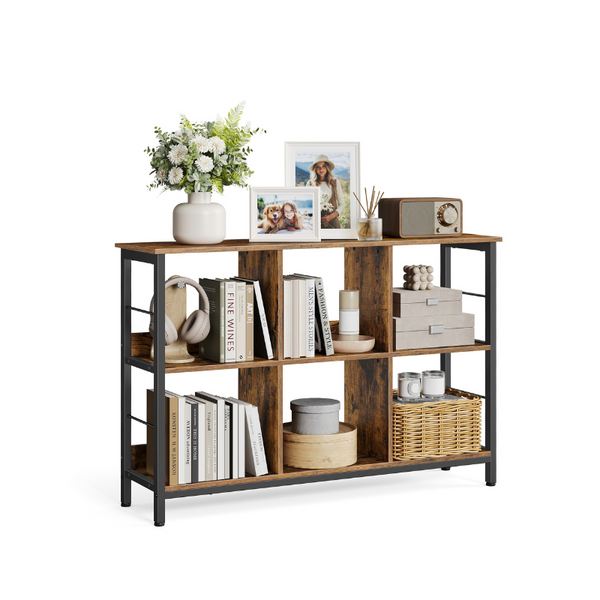 VASAGLE Bookshelf with multiple storage cubes ULLS104B01