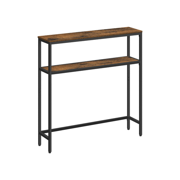 VASAGLE 2-Tier Sofa Table Narrow Entryway Table ULNT130K01