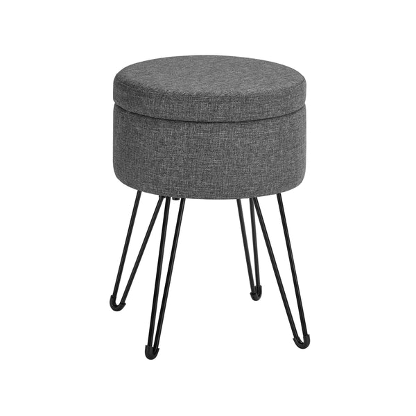 SONGMICS Round Storage Ottoman ULOM002G01
